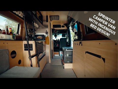 Ultimate Mercedes Sprinter Van Tour – Ingenious Bed & Living Space Design! Ultimate Mercedes Sprinter Van Tour – Ingenious Bed & Living Space Design!